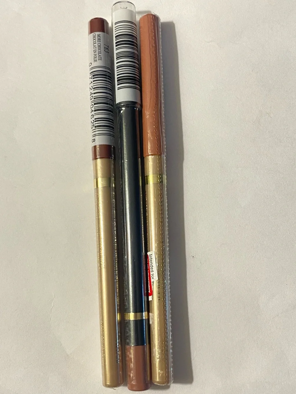 Lot of 3 L’Oreal Paris Colour Riche Lip Liner 783 More Chocolate 705 Beyond Pink